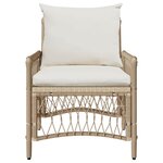 vidaXL Chaise de jardin Beige 60 x 70 x 78cm polyrotin