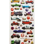 Scène à décorer pour enfants - sur la route ! - stickers puffies