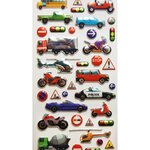 Scène à décorer pour enfants - Sur la route ! - Stickers Puffies