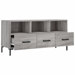 vidaXL Meuble TV sonoma gris 102x36x50 cm bois d'ingénierie