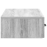 vidaXL Table d'appoint murale Sonoma gris 87 5 x 34 5 x 17 cm