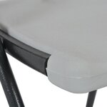 vidaXL Chaises de bar pliables lot de 2 PEHD et acier Blanc