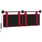 vidaXL Tête de lit suspendue Avec lumière LED Rouge Simili cuir