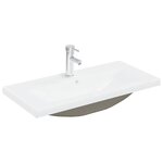 vidaXL Meuble lavabo avec bassin et robinet intégrés vieux bois
