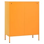 vidaXL Armoire de rangement Jaune moutarde 80 x 35 x 101 5 cm Acier