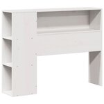 vidaXL Lit bibliothèque sans matelas blanc 100x200 cm bois pin massif