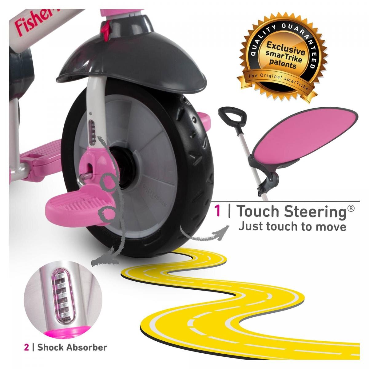 Tricycle Fisher Price 3 en 1 Charm Rose La Poste