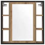 vidaXL Armoire à miroir salle de bain chêne artisanal bois ingénierie