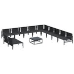 vidaXL Ensemble de canapé de jardin 12 Pièces Anthracite Acier