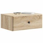 vidaXL Cabinet de chevet mural 2 Pièces Chêne Sonoma 49 x 34 5 x 20 cm