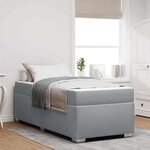 vidaXL Cadre de lit Gris clair 80 x 200 cm tissu