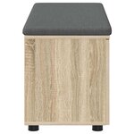 vidaXL Banc d'entrée avec coussin Chêne Sonoma 100 x 38 x 46 cm