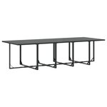 vidaXL Ensemble de salle à manger de jardin de 19 pièces avec coussins Acier noir et Rattan synthétique