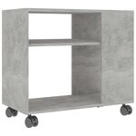 vidaXL Table d'appoint Gris béton 70x35x55 cm Bois d'ingénierie