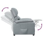 vidaXL Fauteuil inclinable Gris clair Tissu