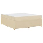 vidaXL Cadre de lit avec matelas avec matelas Crème 180 x 200 cm tissu