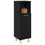 vidaXL Cabinet de salle de bain avec porte Chêne noir 30 x 30 x 95 cm
