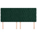 vidaXL Tête de lit Vert foncé 200x7x118/128 cm Velours