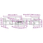 vidaXL Ensemble de canapés d'extérieur 6 Pièces Blanc et Beige