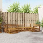 vidaXL Ensemble de canapés d'extérieur 6 Pièces Naturel