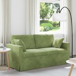 vidaXL Canapé Vert clair 158 x 78 x 80 cm Velours