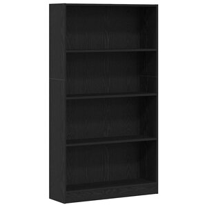 vidaXL Bibliothèque à 4 niveaux chêne noir 80x24x143 cm