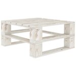 vidaXL Tables palette de jardin 2 Pièces blanc bois