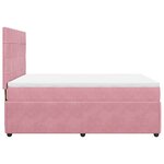 vidaXL Sommier à lattes de lit avec matelas Rose 140x200 cm Velours