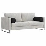 vidaXL Coussins d'accent 2 Pièces Noir Ø 25 x 70 cm tissu