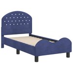 vidaXL Cadre de lit pour tout-petit avec tête de lit Bleu police