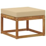 vidaXL Ensemble de canapés d'extérieur 4 pc Naturel et Beige