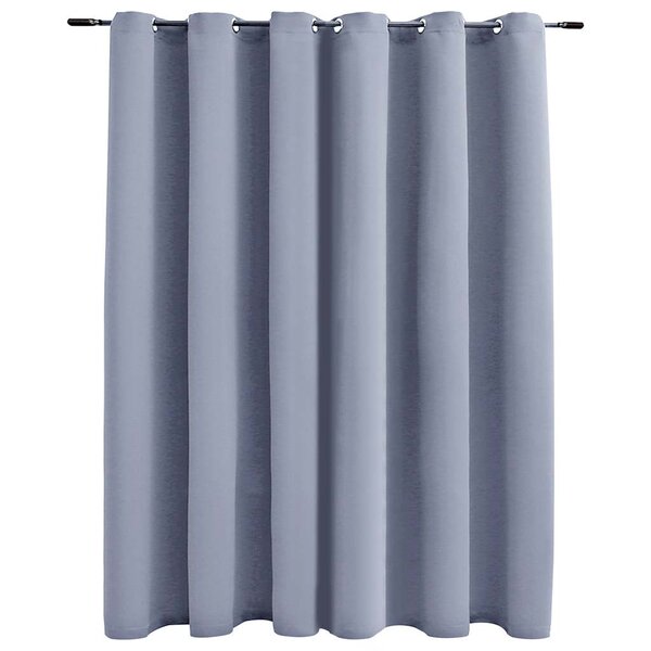 vidaXL Rideau occultant avec anneaux en métal Gris 290x245 cm