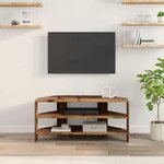 vidaXL MeubleTVd'Angle Bois Ancien 102x40 5x45cm Bois d'ingénierie