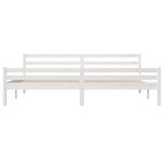vidaXL Cadre de lit sans matelas blanc bois massif 180x200 cm