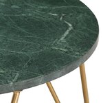 vidaXL Table basse Vert 65x65x42 cm Pierre véritable et texture marbre