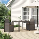 vidaXL Chaises de jardin salle à manger 2 Pièces Gris clair et Taupe PP