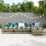 vidaXL Salon de jardin 5 Pièces bois de pin imprégné