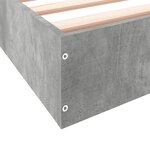 vidaXL Cadre de lit sans matelas gris béton 100x200 cm