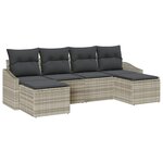vidaXL Ensemble de salle à manger pour jardin 6 Pièces Gris clair