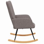 vidaXL Chaise à bascule Taupe Tissu