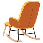 vidaXL Chaise à bascule avec repose-pied Jaune moutarde Tissu