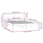 vidaXL Cadre de lit Blanc Bois massif 120x190 cm Petit double