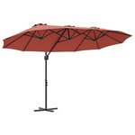 vidaXL Parasol cantilever de jardin Couleur terre cuite
