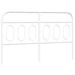 vidaXL Tête de lit métal blanc 140 cm