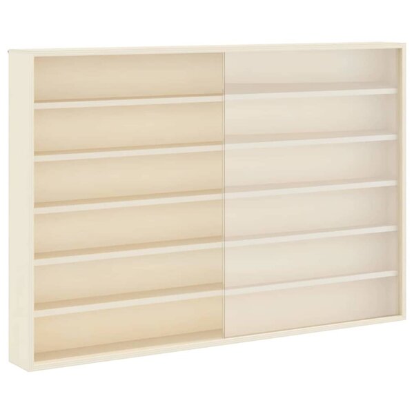 vidaXL Vitrine Murale avec étagère Beige 80 x 8 5 x 54 cm Contreplaqué