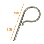 Lot de 5 pitons P Standard en inox 12 cm