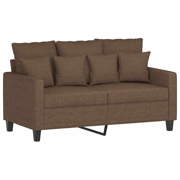 vidaXL Canapé à 2 places Marron 120 cm Tissu