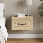 vidaXL Cabinet de chevet mural Chêne Sonoma 34 5 x 33 x 20 cm