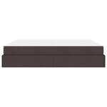 vidaXL Cadre de lit avec stockage Marron foncé 180 x 200 cm tissu