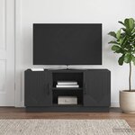 vidaXL Meuble TV 102 x 34 5 x 47 cm Noir Bois d'ingénierie